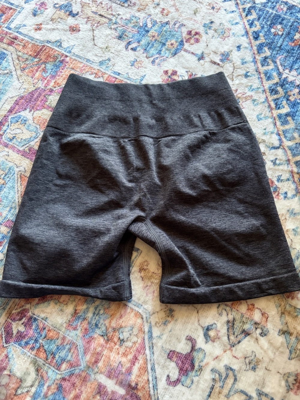 High-Rise Charcoal Gray Women's Bike Shorts